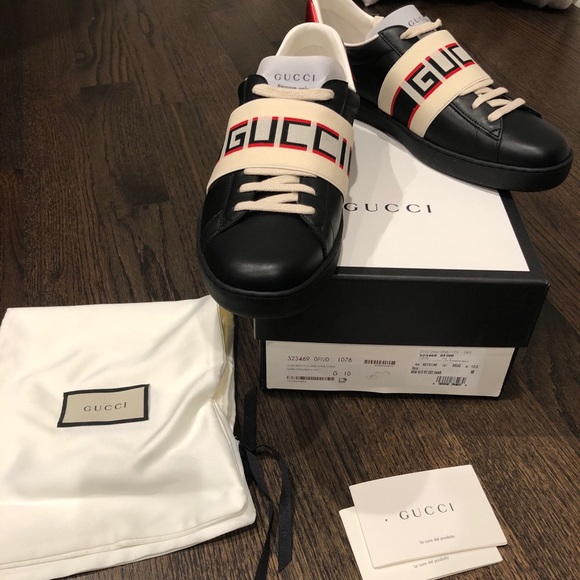 gucci new ace sneakers black